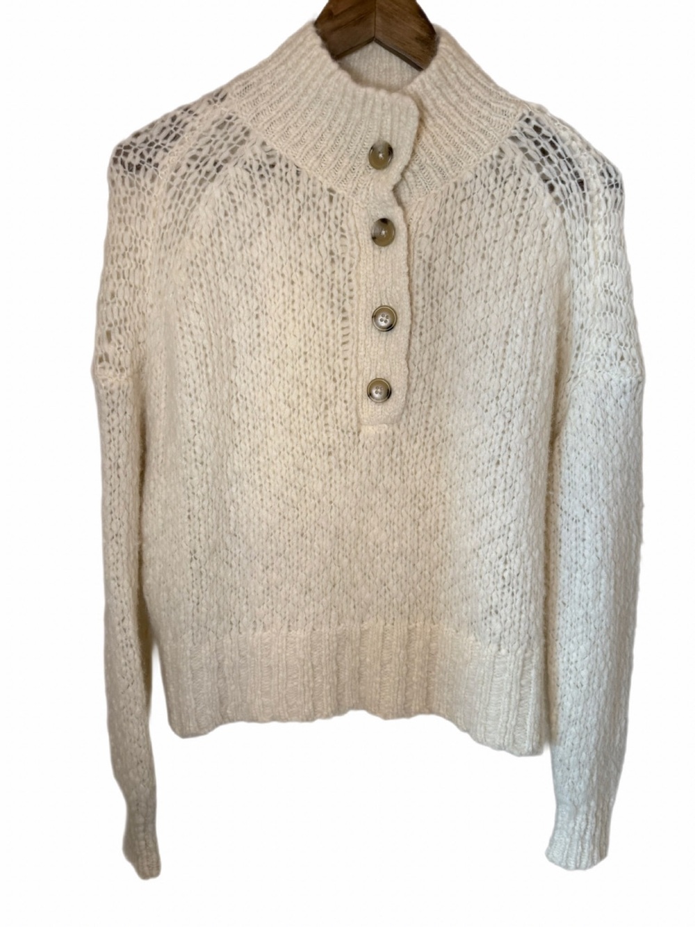 Everlane White Turtleneck Sweater